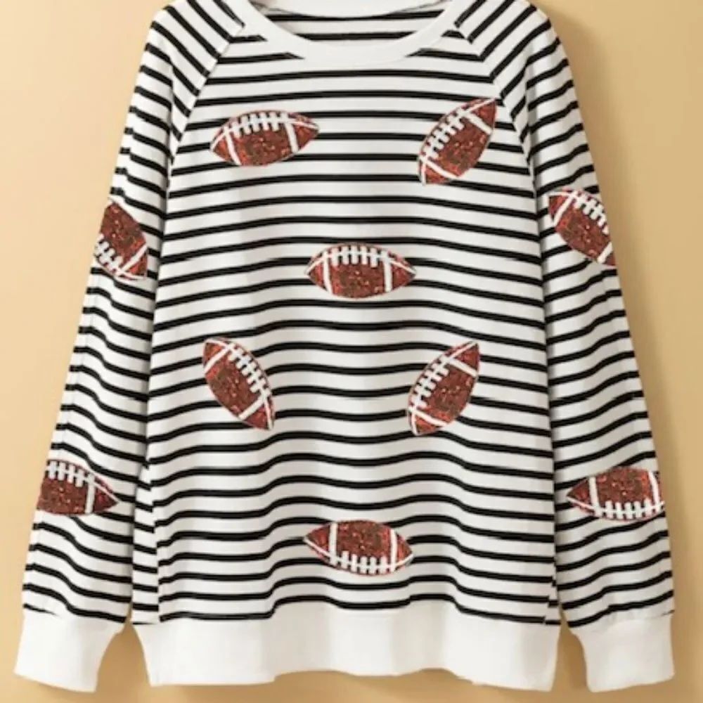 Black and White Sequined Football Tunic